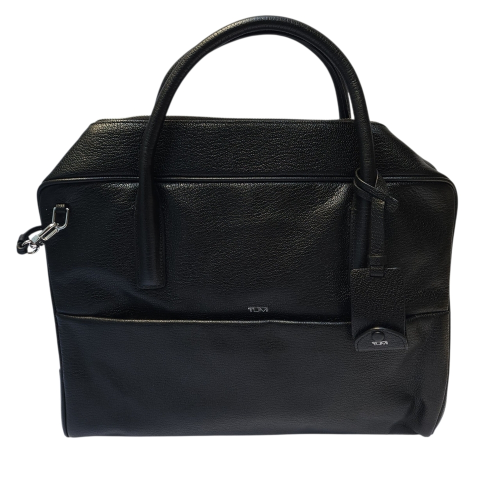 Tumi Black Pebbled Leather Bag - Picture 2 of 11